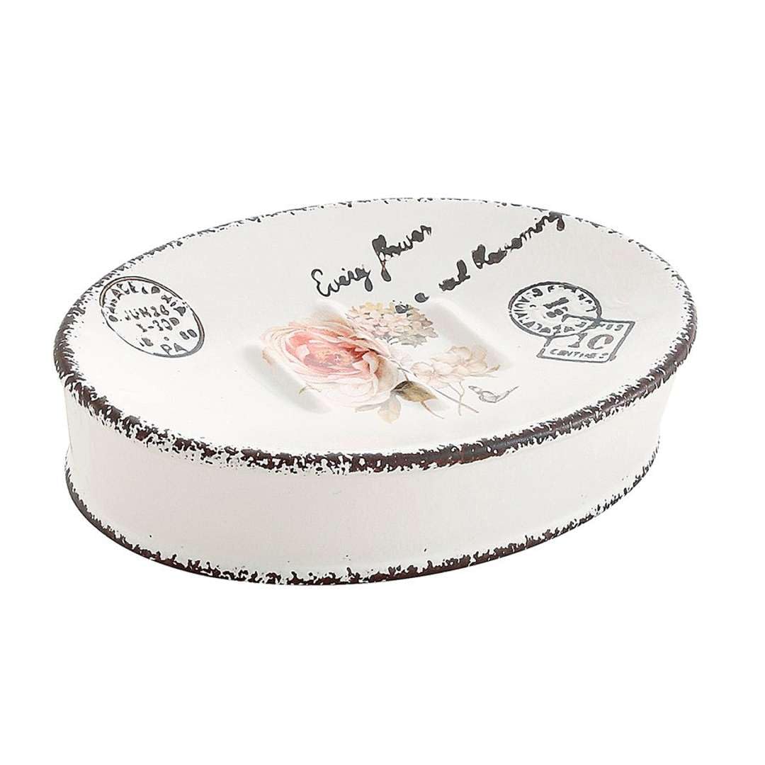 Gedy Clothilde Soap Dish, Ceramic, White, One Size