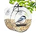 BirdMaster Window Bird Feeder - Acrylic Circular Design - Strong Suction Cups - Drain Holes - Squirrel Proof - Easy to Install & Clean – Outdoor for All Small Wild Birds [Gift-Ready Packaging]