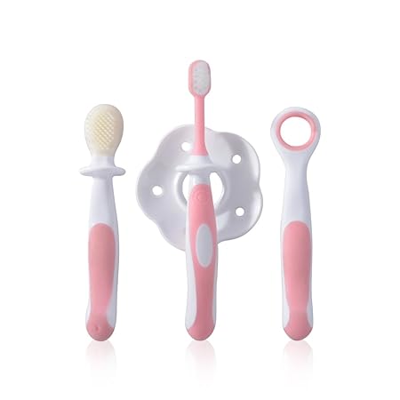 Buddsbuddy BB3009 3 Stage Oral Care Set, 3 Pieces (Pink)
