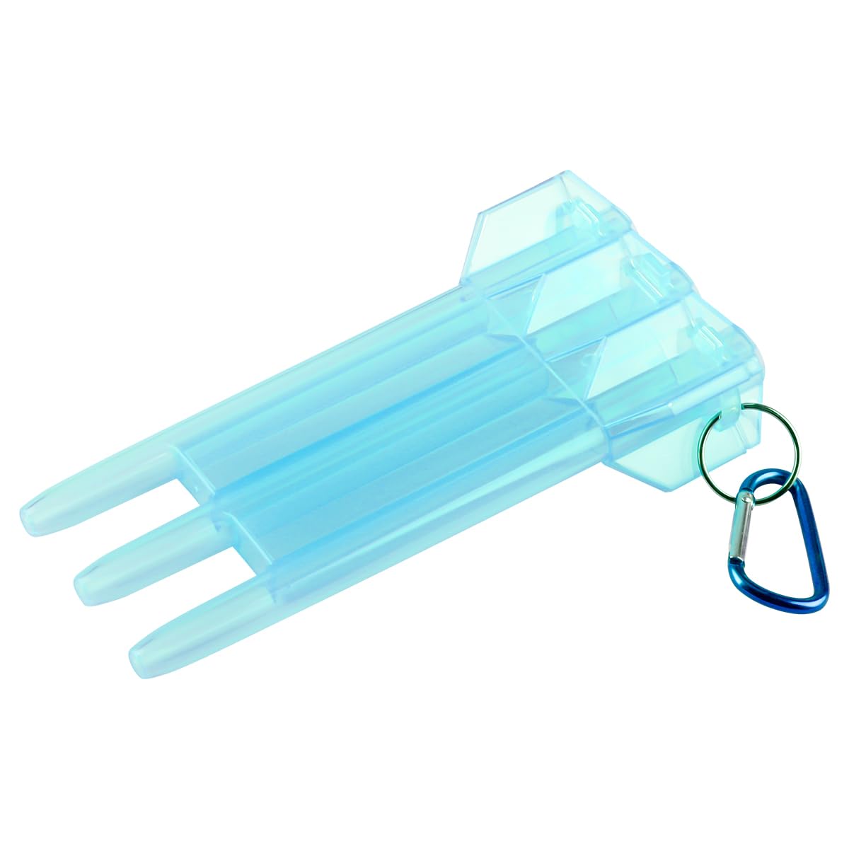 Thyonta Portable Clear Dart Case 1 Pcs Universal ABS Plastic Dart Carrying Case with Key-Locking Clasp as an Accessory for Darts Team Games(Blue)