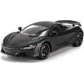 Toy Cars 720s Roadster Model 1/24 Black Alloy Collectibles Diecast Vehicles | Three switch modes. Sound and Light. Pull back function.