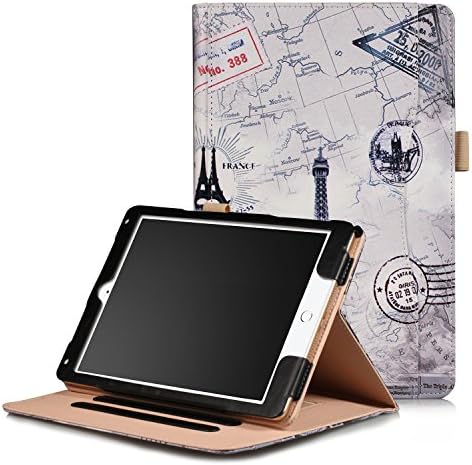 iPad 9.7 Inch 2018 2017/iPad Air 2/iPad Air PU Leather Case- Anvas [Large Pocket] Stand Shell Multi-View Cover,Auto Wake/Sleep for Apple iPad 6th/5th Gen, iPad Air 1 2,Tower