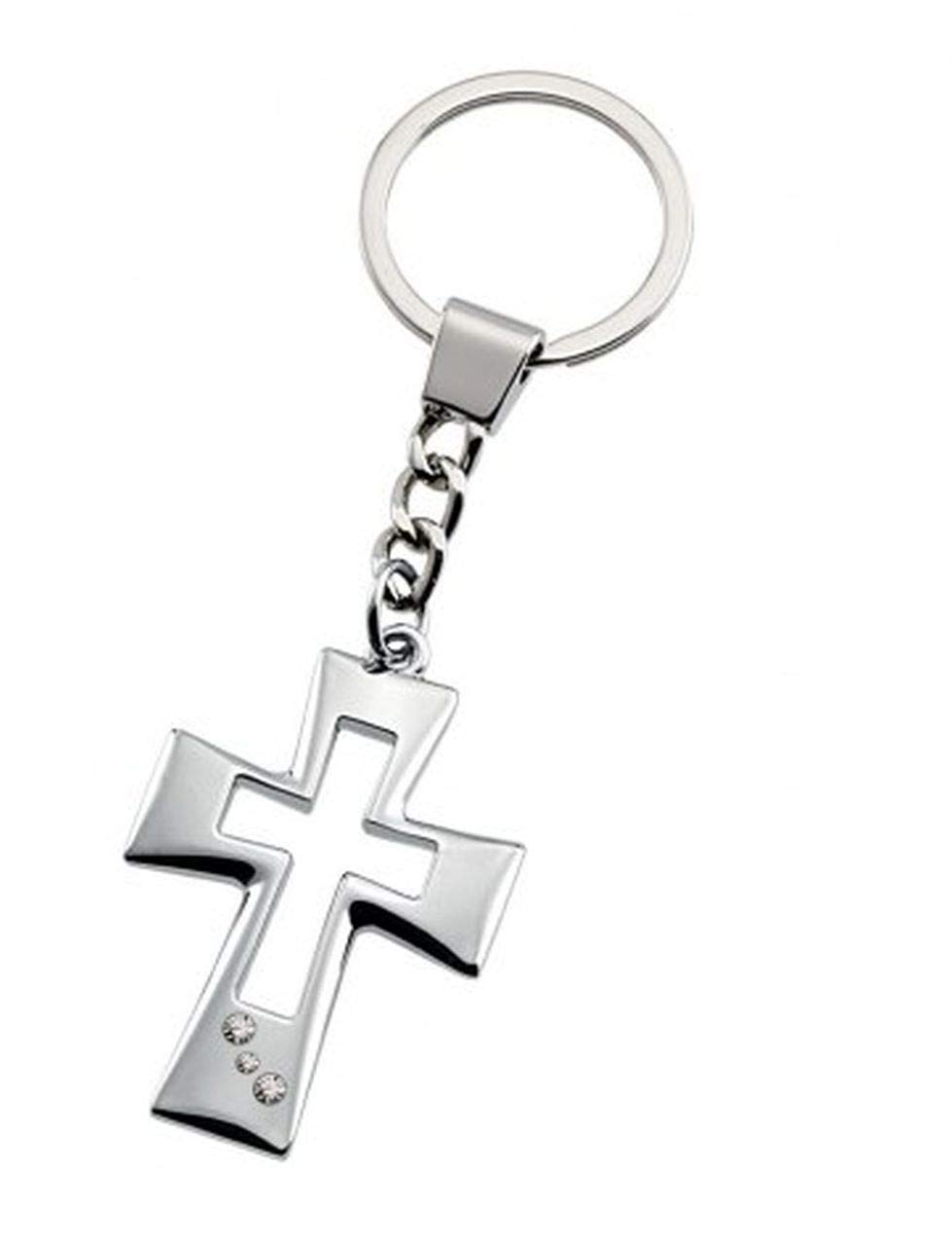 Ten KEY CHAIN PERFORATED CROSS cod.EL5598 cm 11x3,5x0,5h by Varotto & Co.