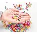 Hair Claw Clips Mini Hair Bangs 50 Piece Rainbow Beads Clip For Kids Girls Women Hanmei (Rainbow Opaque Mix)
