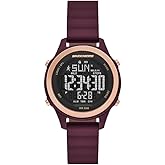 Skechers Women's Fairhaven Digital Burgundy Silicone Watch (Model: SR6348)