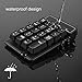 Numeric Keypad Wireless Eletek 19 Keys Waterproof Numpad with 2.4G Wireless Mini USB Number Pad Receiver for Laptop Notebook Desktop Windows PC