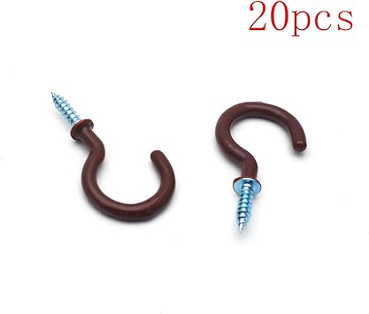 Amazon Com Antrader 20 Pack Brown Vinyl Coated Screw In Ceiling