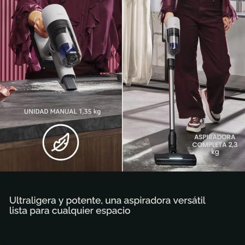 Aspirador Sem Fios 7000 AP72UB21AM, 2 em 1 Vassoura e Mão, até 50 minutos de autonomia, Escova LED AllFloor Car Brush, Filtragem HEPA de 6 etapas, depósito de 0,3 L