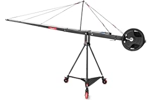 PROAIM 32ft Camera Jib Crane Base Kit for Filmmakers & Production Units. Wave - 5P 32ft Jib with W5-STD Stand & D-37 Floor Do