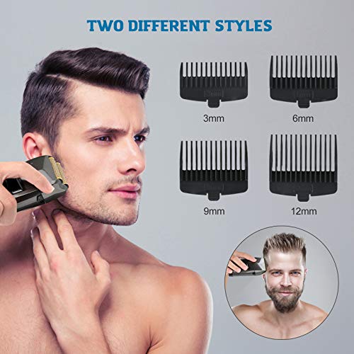 BESTBOMG 2 in 1 Electric Razor for Men Waterproof Men\'s Professional Foil Shaver Aluminum Foil Metal Cordless Shaving Kit Bald Head Shaver Barber Clipper Independent Precision Trimmer Clipper Trimmer