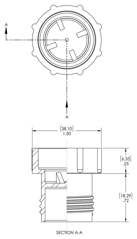 Caplugs 99394932 Plastic Threaded Plug for Flareless Tube and Nut