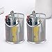 bonsaii 2-Pack Round Steel Mesh Pen Pencil Desk Holder Organizer 3 Compartments,Sliver(W6808)