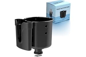 Huntury Multifunctional Kayak Cup and Phone Holder, Fishing Tool and Lures Storage, Bottle and Drink Holder, Kayak Fishing Accessories, Track Mount Install