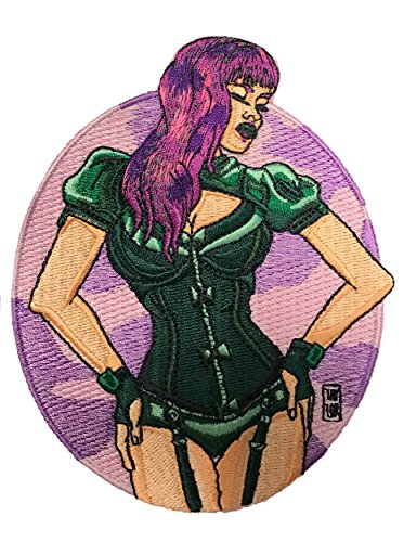 "Sexy Lingerie" Beauty Babe in a Corset Iron On Patch