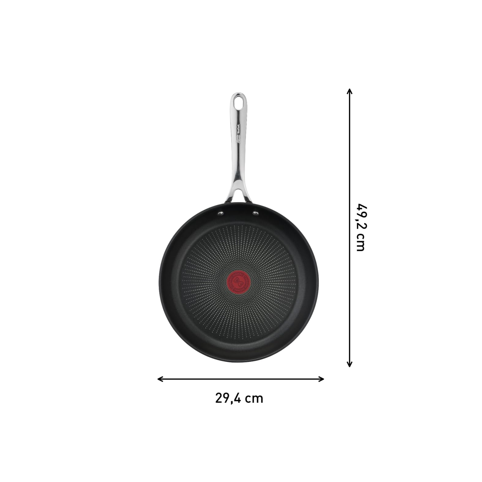 Tefal Jamie Oliver Cook's Direct On Bratpfanne 28 cm, Edelstahlpfanne Induktion, Titanium-Antihaftbeschichtung, Thermo-Signal, backofenfest, Edelstahl, genieteter Griff, E3040644 7