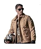Buytop Men's Winter Fleece Casual Cotton Jacket Bomber Jacket Military Jacket Windbreaker Trench