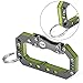 WINGOO Stainless Steel Key Chain Quickdraw Carabiner Anti-lost Key Chain Climbing Carabiner Backpack Buckle (Green)