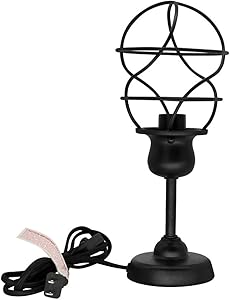 Small Metal Table Lamp for Bedside,Alucset Industrial Desk Lamp for Bedroom Living Room,Kids Room,College Dorm,Coffee Table,Night Light Home Decor