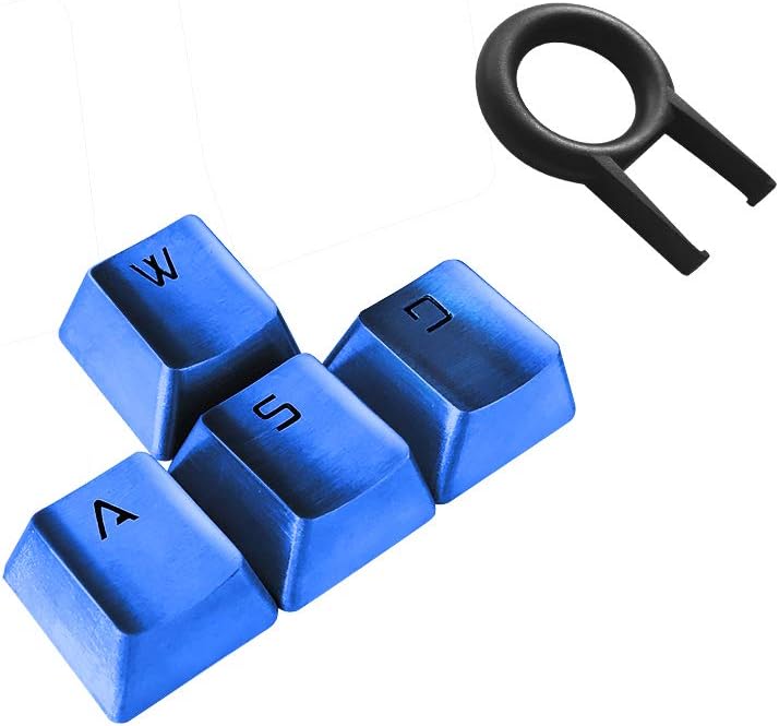 Fitlink Gaming Keycaps, Upgrade Customize Gaming Kit Stainless Steel Keycaps with Backlit Compatible with Mechanical Keyboard Three Years Warranty Blue