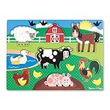 Kitchen MELISSA & DOUG FARM PEG PUZZLE (Set of 6) Book