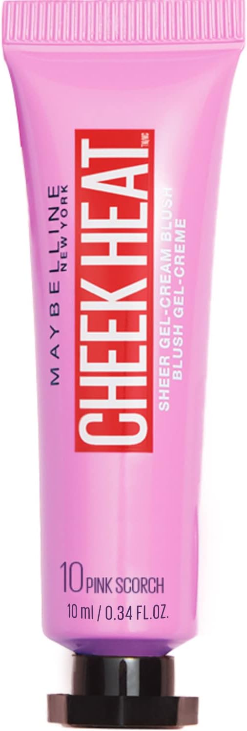 Maybelline Blusher Cheek Heat Water Infused Hydrating Gel Sheer Blusher 10 Pink