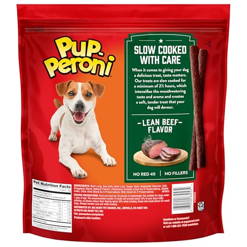 PUP-PERONI DOG TREATS, LEAN BEEF FLAVOR, 38 OUNCE, MADE WITH REAL BEEF, 90% FAT FREE