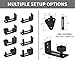 MJC & Company - Adjustable Sliding Barn Door Floor Guide and Latch Kit (Black, Multi-Design) Fits Barn Doors up to 3 Inches - Wall Mounted, Flush Bottom Design - Interior or Exterior