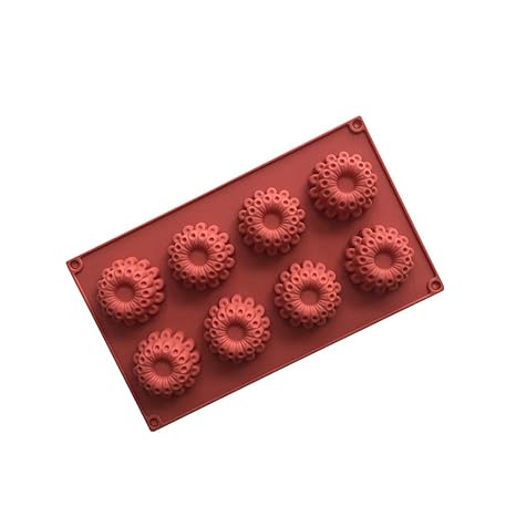 Molde de silicona con forma de flor circular para tartas, hornear ...