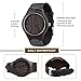 Mens Wooden Watch Black Leather Strap Analog Quartz Lightweight Handmade with Groomsman Gift WristWatches with Box