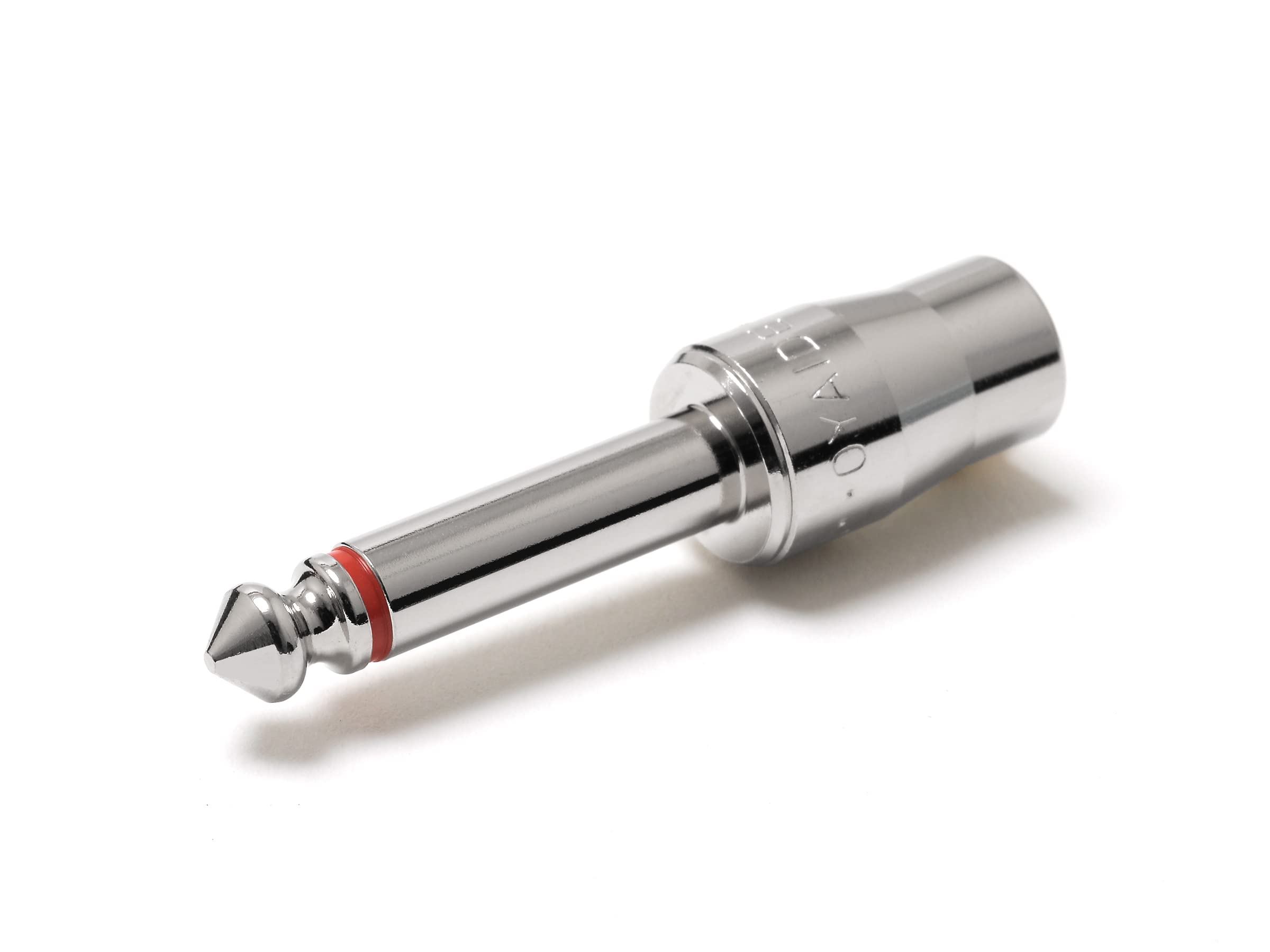 Oyaide SuperSlimSeries 6.35mm(1/4") TS Phone Plug Made In Japan for Effects Pedals Patch Cables (P-6.3S φ6.0mm Straight)