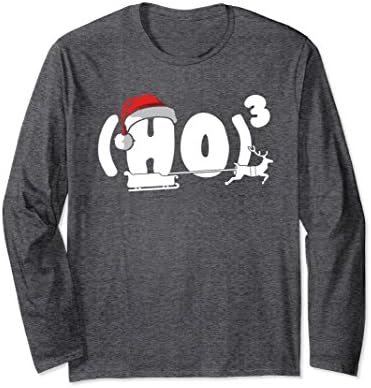 Unisex Ho Cubed Funny Christmas T-shirt For Math Teachers Geeks 2XL Dark Heather