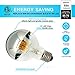 Half Chrome Light Bulb Dimmable LED Filament Vintage Bulb with Mirror 6W (60W Equivalent) G80/G25 E26 Medium Base Warm White 2700K