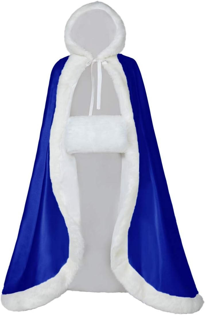 Full Length Wedding Cape Hooded Cloak for Women. Perfect for Winter, Bridal.