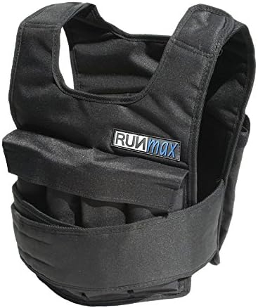 RUNmax Adjustable Weighted Vest with Phone Pocket & Water Bottle Holder