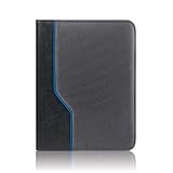 Solo Classic Collection iPad and e-Reader Jacket with Zipper, 9.7 Inches, Black and Blue, CLA132-4/5