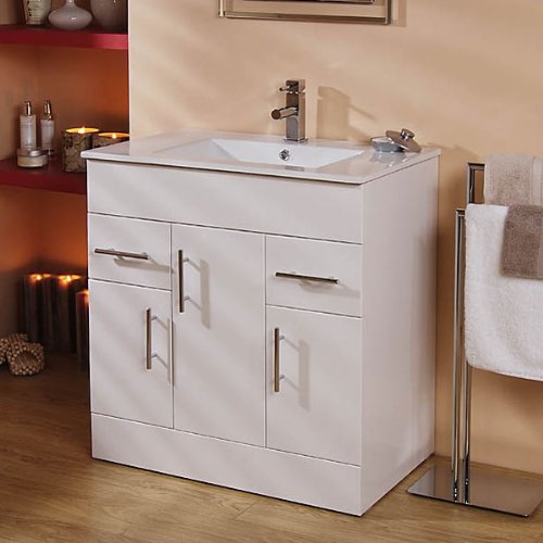750 Vanity Unit with Basin for Bathroom Ensuite Cloakroom Wall