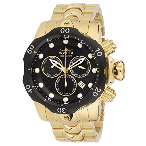Invicta Men's 'Venom' Quartz Stainless Steel Casual Watch, Color:Gold-Toned (Model: 23892)