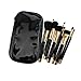 ISABELLA PHANTOM 9 Pcs Shinning Ferrule Makeup Brush Set with Designer Case (black) for Women