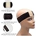 DKAF 2 Pcs Non Slip Velvet Wig Headband, Lace Wig Grip Band Wig Comfort Adjustable Hair Headband Extra Hold Wig Headband Hair Scarf for Women - Black