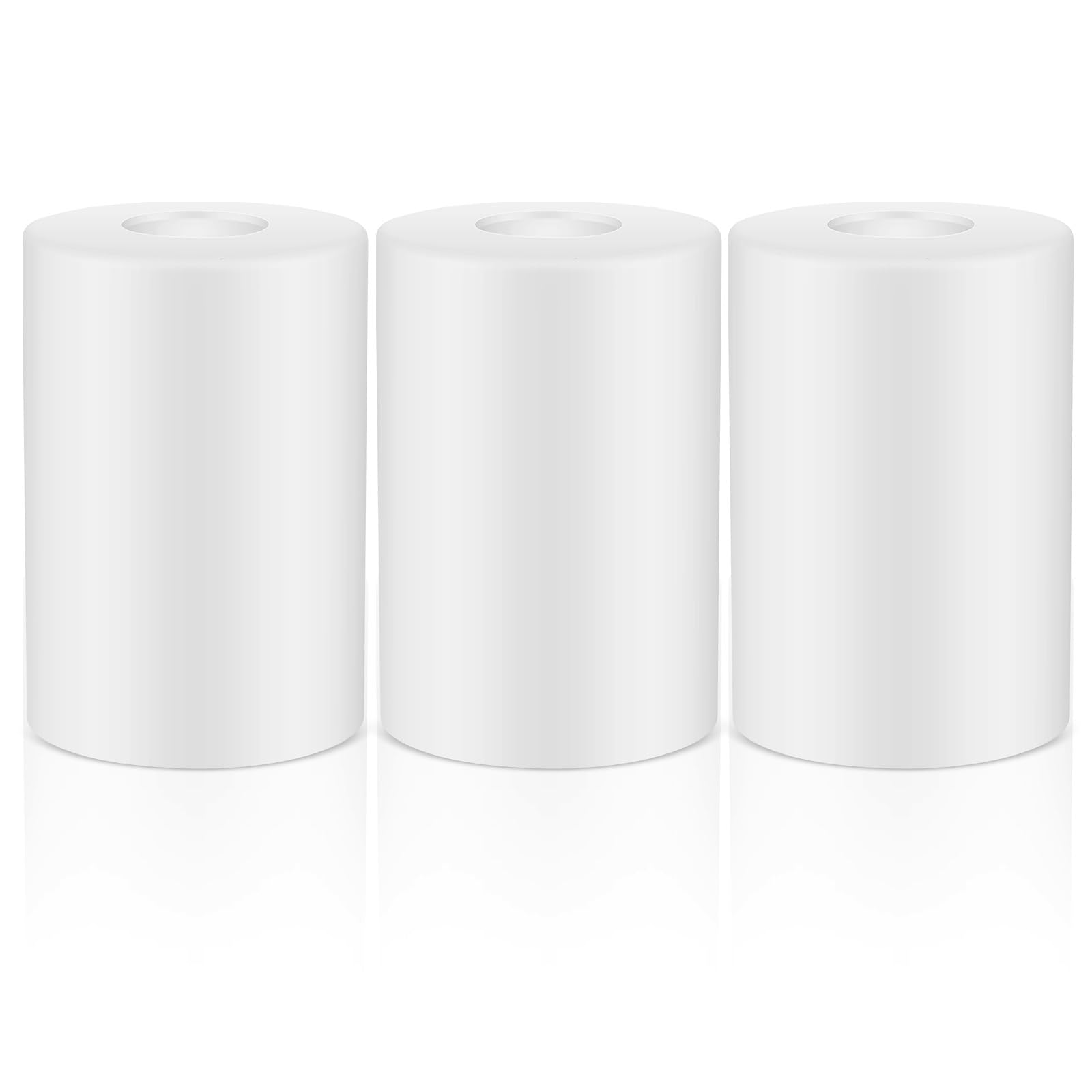 Photo 1 of Teenyyou 3 Pcs White Frosted Glass Shade Replacements for Pendant Light Fixtures Glass Lamp Shade Cover, 1-5/8 Inch Fitter, 4"w x 6"h, Replacement Lamp Globe for Chandelier Wall Light Sconce