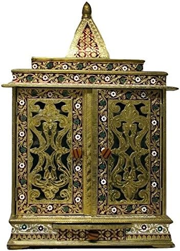 Meenakari Home Temple Puja Mandir Altar Mandapam with doors