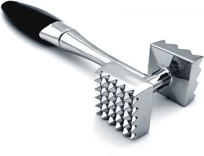 WubbaLubba Meat Tenderizer Dual-Sided Nail Mallet 8.8 in Rubber Grip