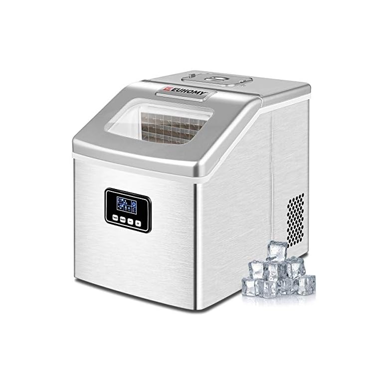 EUHOMY Countertop Ice Maker Machine, 40Lbs/24H Auto SelfCleaning, 24