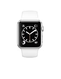 Apple 42mm Smart Watch - Silver Aluminum Case with White Sport Band (Retail Packaging)