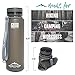 MANLYCAMP REAL. TOUGH. GEAR. Achelous Collapsible Water Bottle - 22 Oz - BPA Free Silicone - for Hiking, Camping, Gym & Travel