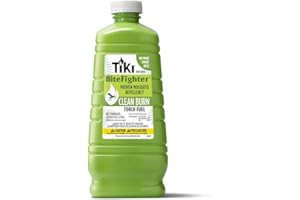 TIKI BRAND TIKI Clean Burn Mosquito Repellent Torch Fuel – 1/2 Gallon (64 oz.), Smokeless & Low-Soot Citronella, Mosquito Repellent, Plant-Based Formula for Outdoor, Patio, Garden & Backyard Torches