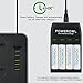 POWEROWL Rechargeable AA and AAA Batteries with Advanced Individual Cell Battery Charger(Updated), 4 x 2800mAh AA & 4 x 1000mAh AAA