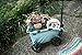 TRIOKID My First Kids Toy Wagon for Doll Trioswagon Blueberry Blue Deluxe Outdoor Doll Stroller Drawable Fabric with Adjustable Handle
