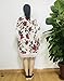 ZEAMO Women Flowy Sheer Crop Sleeves Loose Chiffon/Cotton Kimono Cardigan Blouse Top (Small, Apricot)
