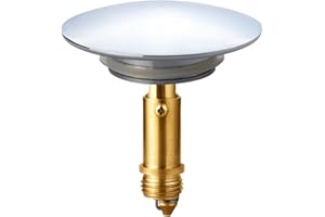 Pop-Up Click Clack Plug,66 mm Bathroom Basin Sink Button Drain,Suitable for Kitchen Bathroom Washbasin, Solid Brass Chrome Pl